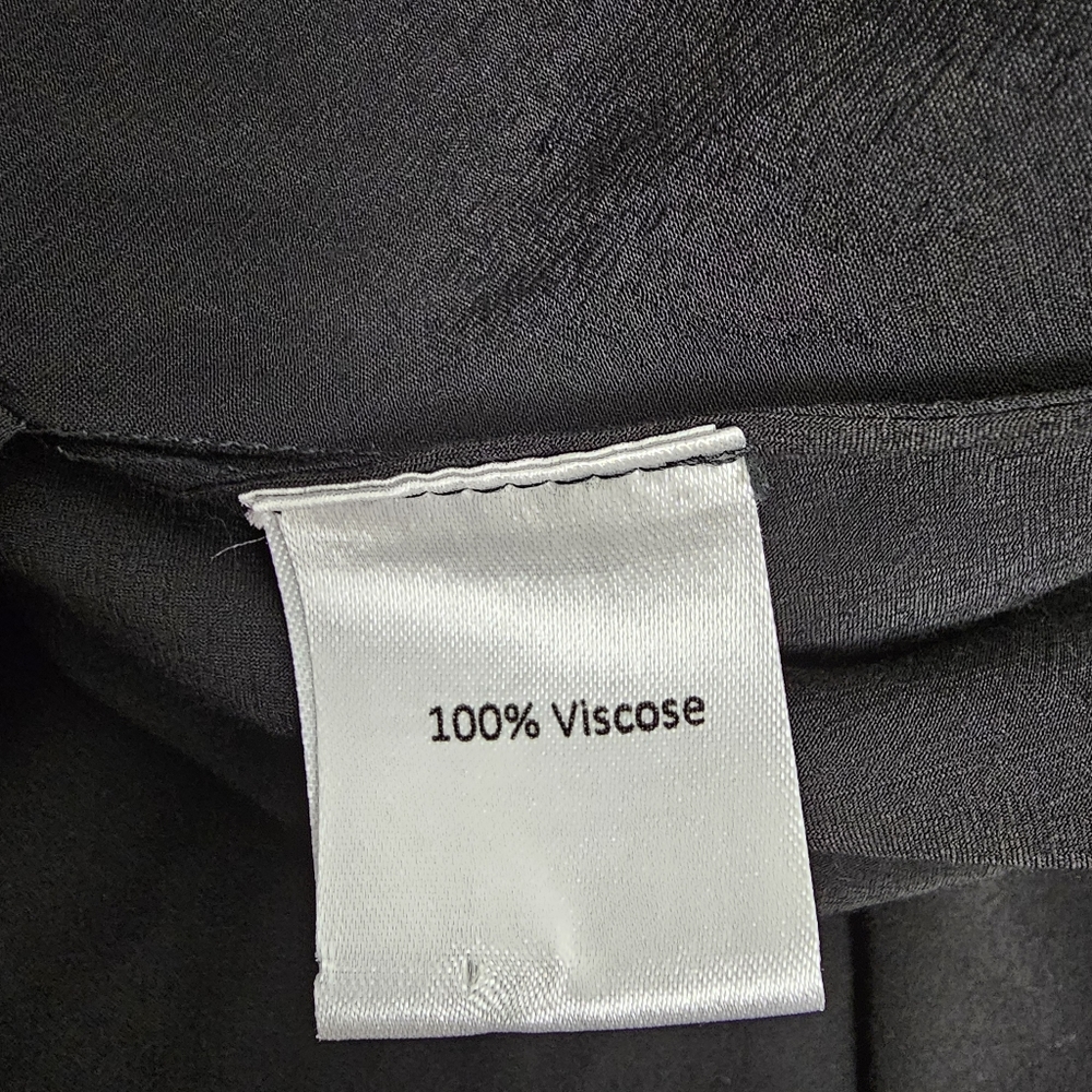 🌞Rabens Saloner Black Boxy Dolman Sleeve Viscose Tunic Kaftan Dress Pockets S/M - Picture 8 of 12